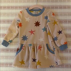 Mini Boden Cream and Blue Casual Dress